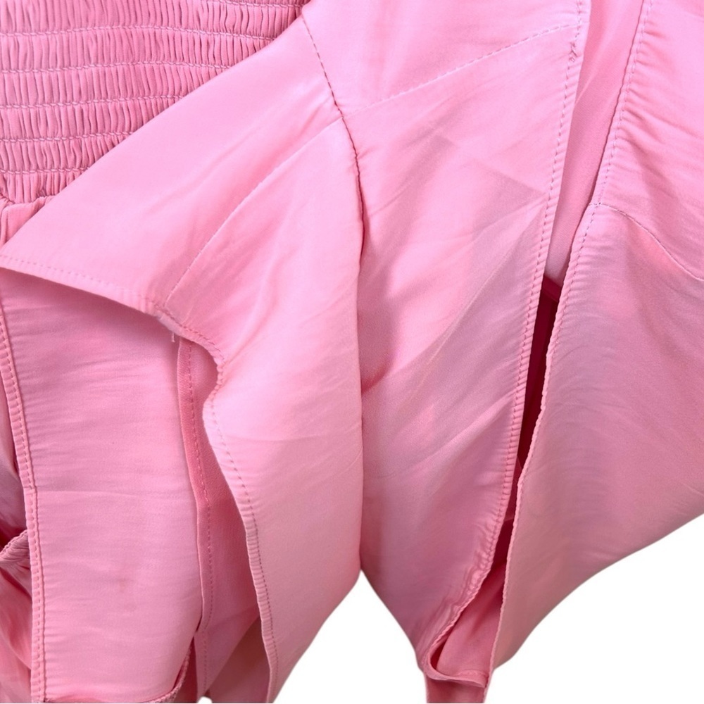 Ramy Brook NWT Women’s ‘Ellen’ Romper Ruffles Eyelet Feminine Pink Tulip X-Small - Picture 11 of 13